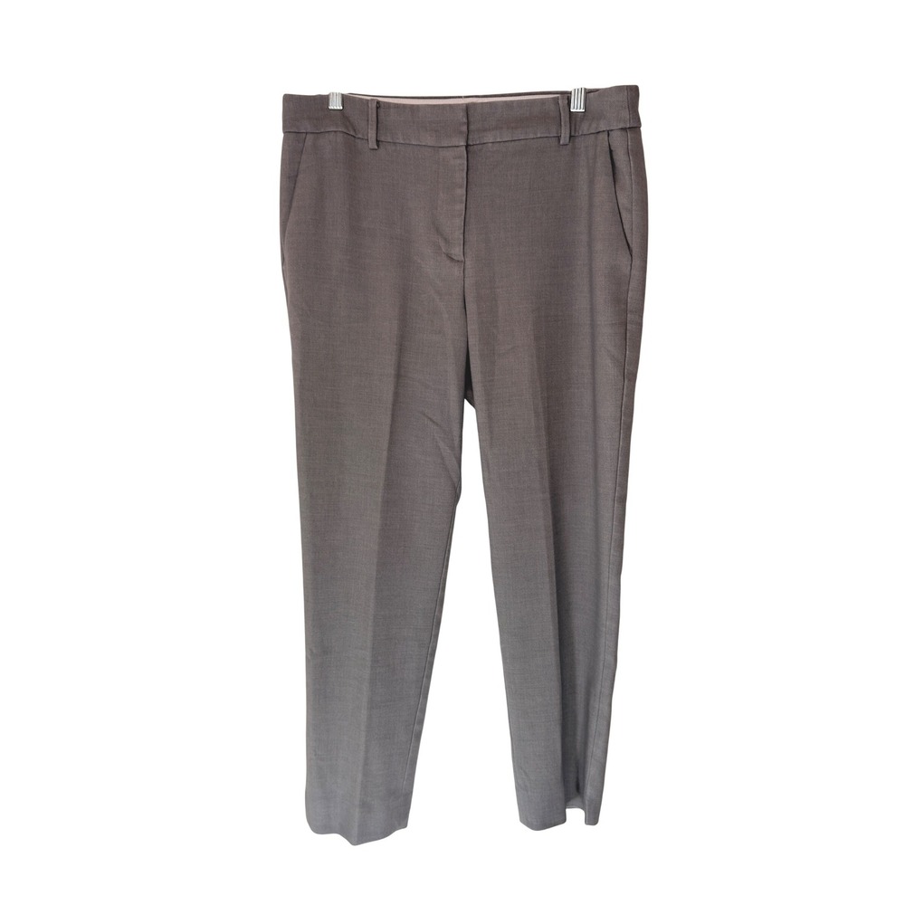 Talbots Hampshire Ankle Pants Trousers Gray Career Work Office Size 12 Petite
